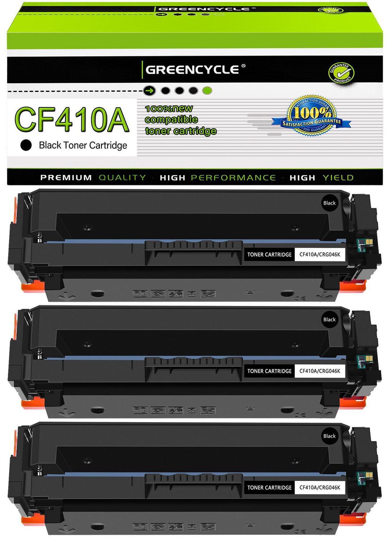 Main image of greencycle 3 Pack Toner Cartridge Compatible for HP 410A CF410A Black Toner Work with Color Laser Jet Pro M452dn M452dw M452nw M477fdn M477fdw M477fnw M377dw Printer