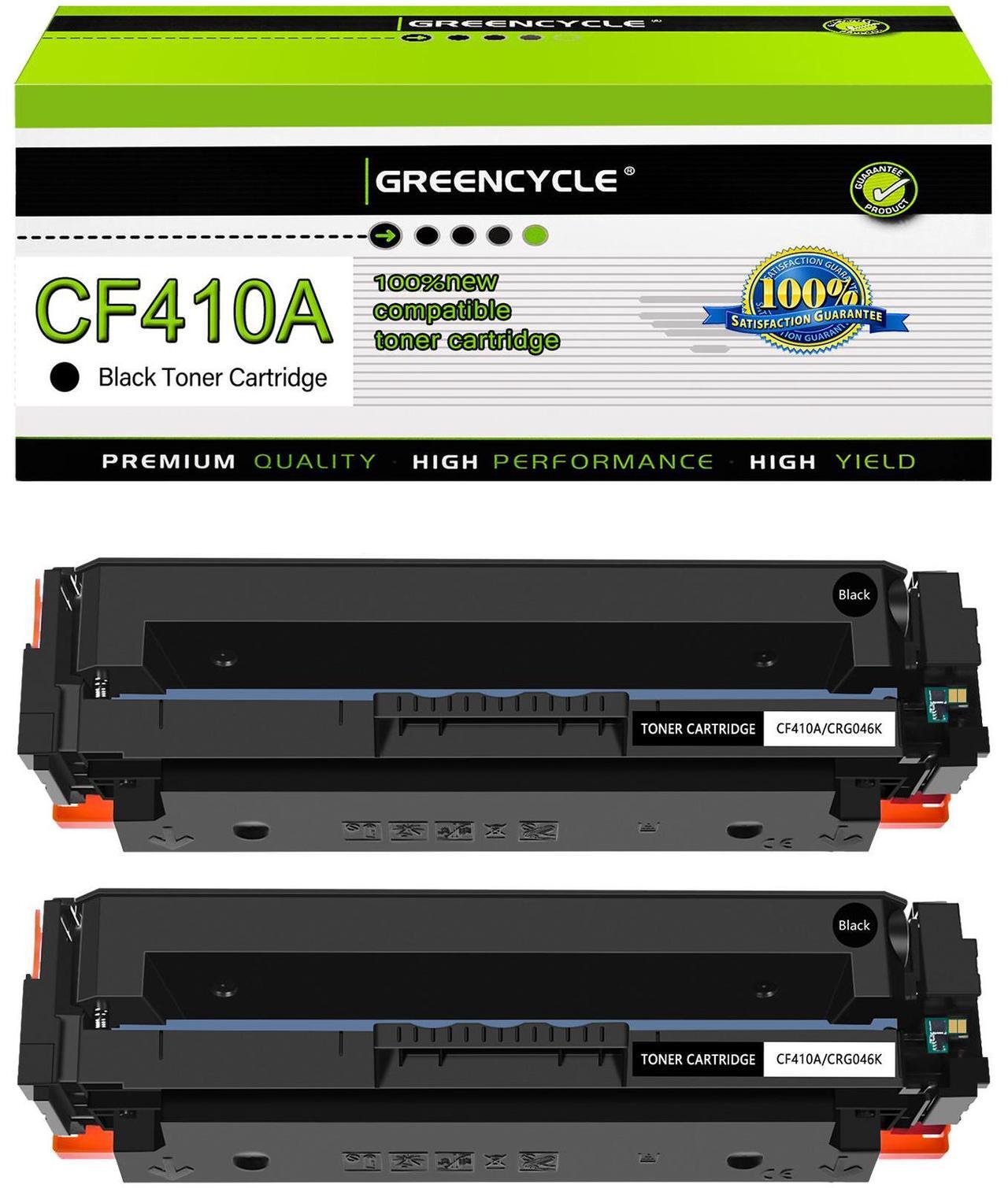 Main image of greencycle 2 Pack Toner Cartridge Compatible for HP 410A CF410A Black Toner Work with Color Laser Jet Pro M452dn M452dw M452nw M477fdn M477fdw M477fnw M377dw Printer