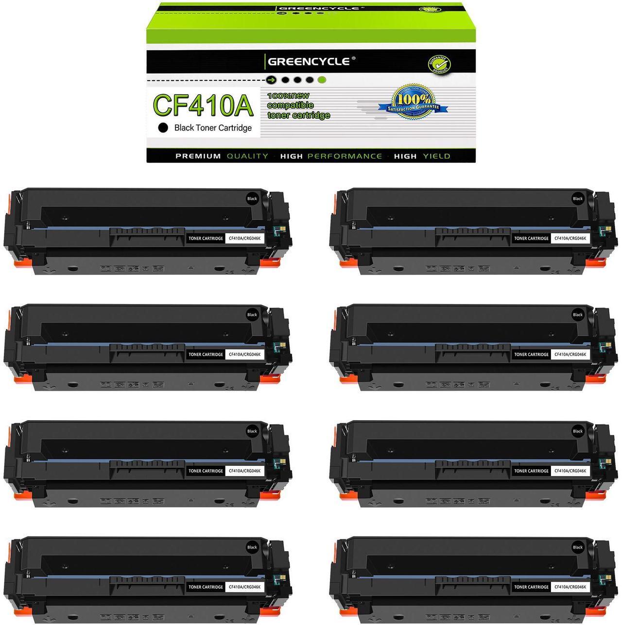 Main image of greencycle 8 Pack Toner Cartridge Compatible for HP 410A CF410A Black Toner Work with Color Laser Jet Pro M452dn M452dw M452nw M477fdn M477fdw M477fnw M377dw Printer