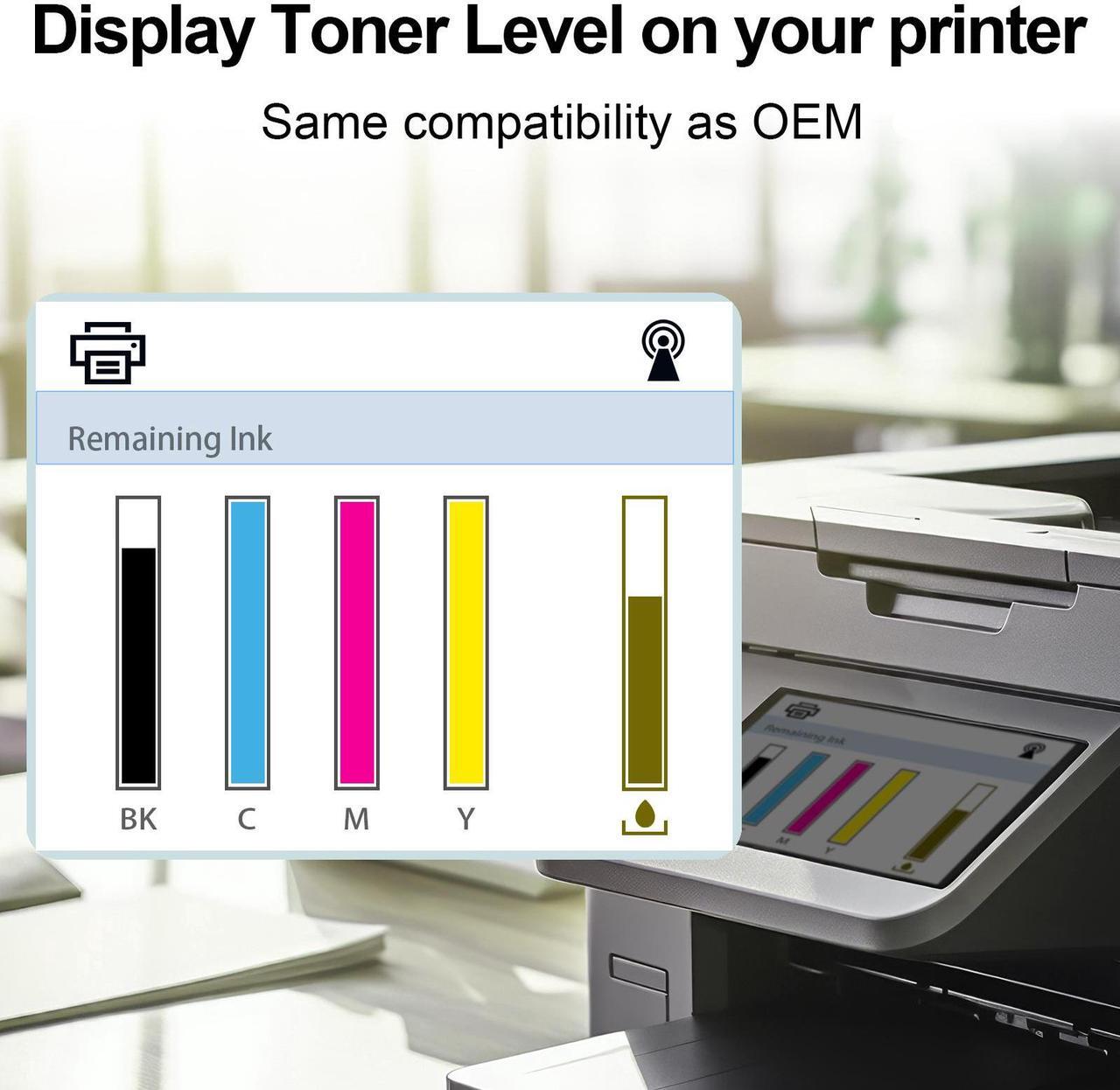 Alt view image 7 of 7 - greencycle 6 Pack Toner Cartridge Compatible for HP 410A CF410A Black Toner Work with Color Laser Jet Pro M452dn M452dw M452nw M477fdn M477fdw M477fnw M377dw Printer