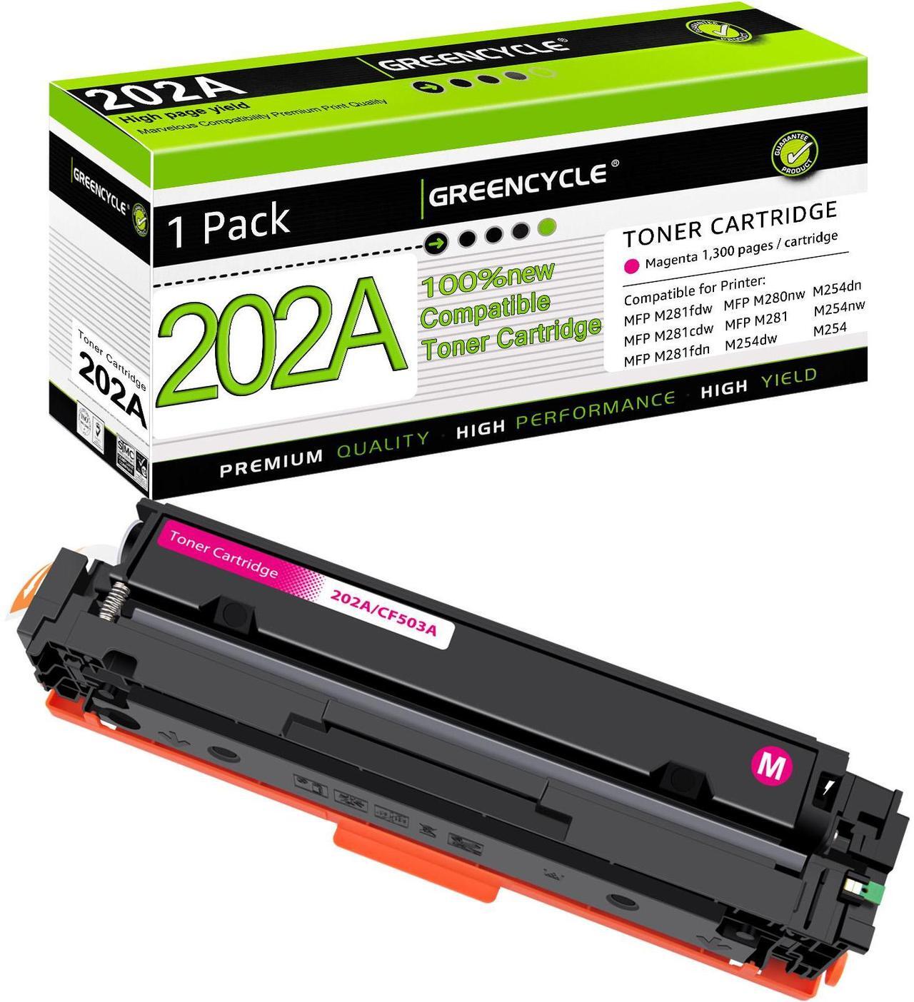 Main image of greencycle 202A Magenta toner Cartridge Compatible for HP 202A CF503A Works on Color Laserjet Pro MFP M281fdw M281cdw M254dw M254nw M281fdn M254dn M280nw M254 M281 Printer (Magenta, 1-Pack)