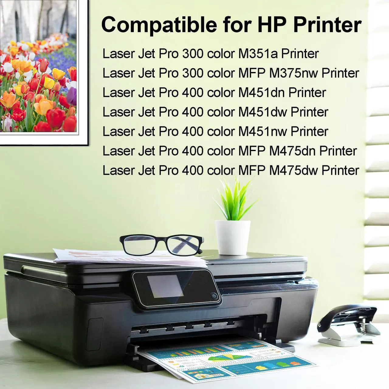 Alt view image 2 of 7 - greencycle 10 Pack 305A Black Toner Cartridge Compatible for HP 305A CE410A Toner Works on Laser jet Pro 400 Color M451nw M451dw M451dn MFP M475dn M475dw M375nw Printer