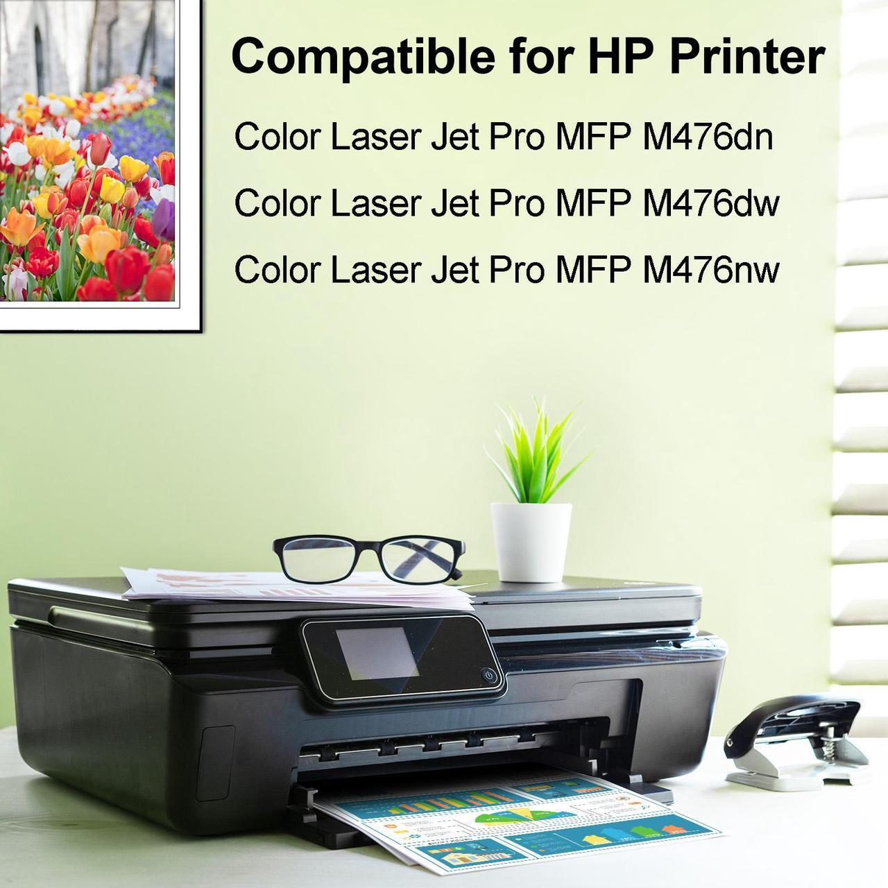 Alt view image 2 of 7 - GREENCYCLE 4 Pack 312A Magenta Compatible Toner Cartridge Replacement for HP 312A CF383A to use with Color Laser Jet Pro MFP M476dn M476dw M476nw Printer