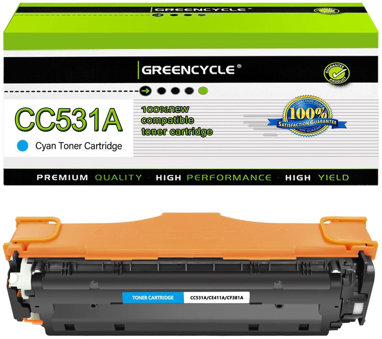 Main image of greencycle 1 Pack 304A CC531A High-yield Compatible Toner Cartridge Replacement for HP 304A CC531A Cyan Toner work with Color CP2025n CP2025dn CP2025x CM2320 CM2320n CM2320fxi Printer