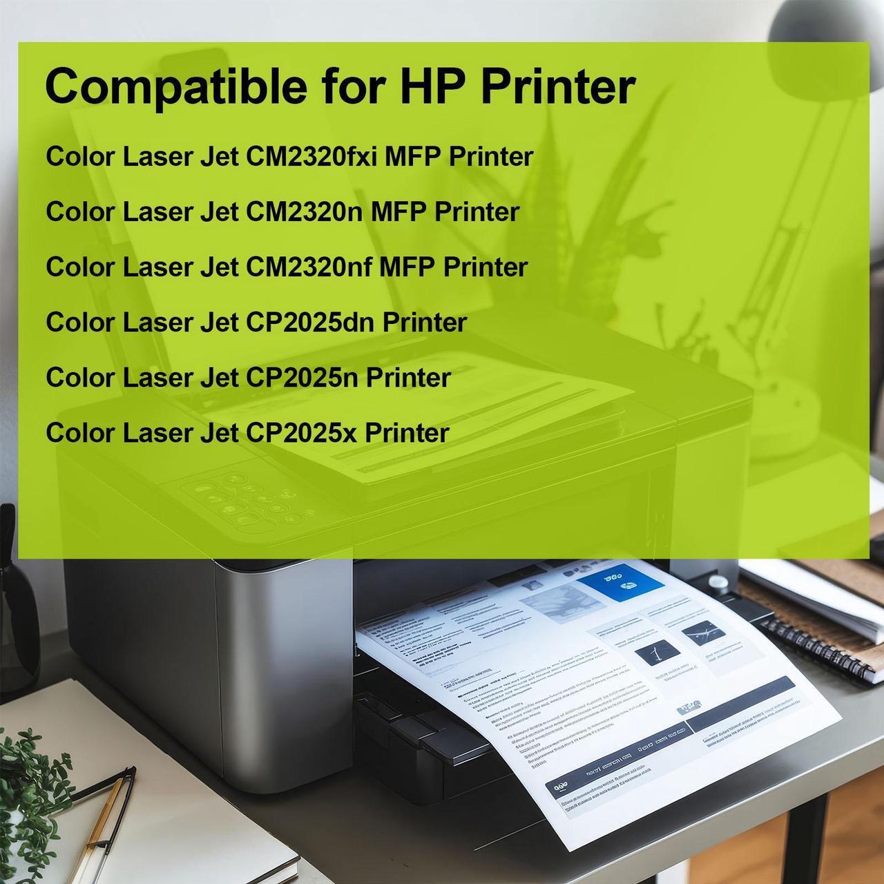 Alt view image 2 of 5 - greencycle 1 Pack 304A CC531A High-yield Compatible Toner Cartridge Replacement for HP 304A CC531A Cyan Toner work with Color CP2025n CP2025dn CP2025x CM2320 CM2320n CM2320fxi Printer