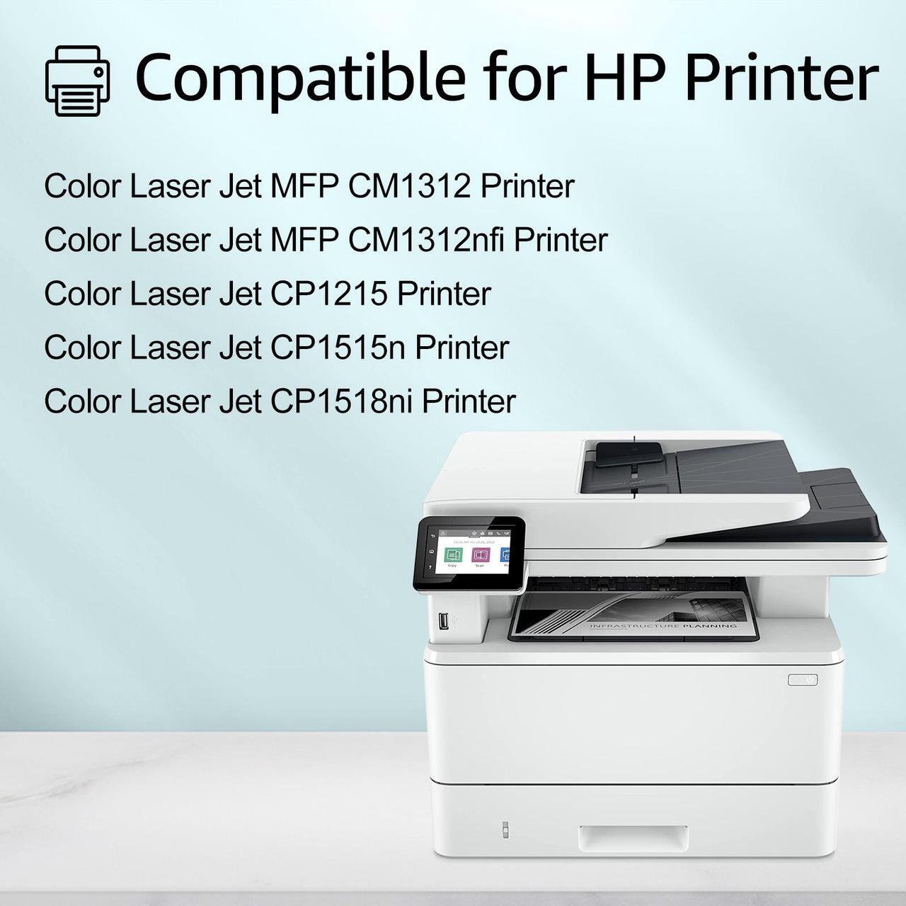 Alt view image 2 of 7 - greencycle 2 Pack 125A CB540A Black Compatible Toner Cartridge Replacement for HP 125A CB540A Toner Works on Color Laser Jet CM1312 MFP CP1215 CP1515n CP1518ni Series Printer