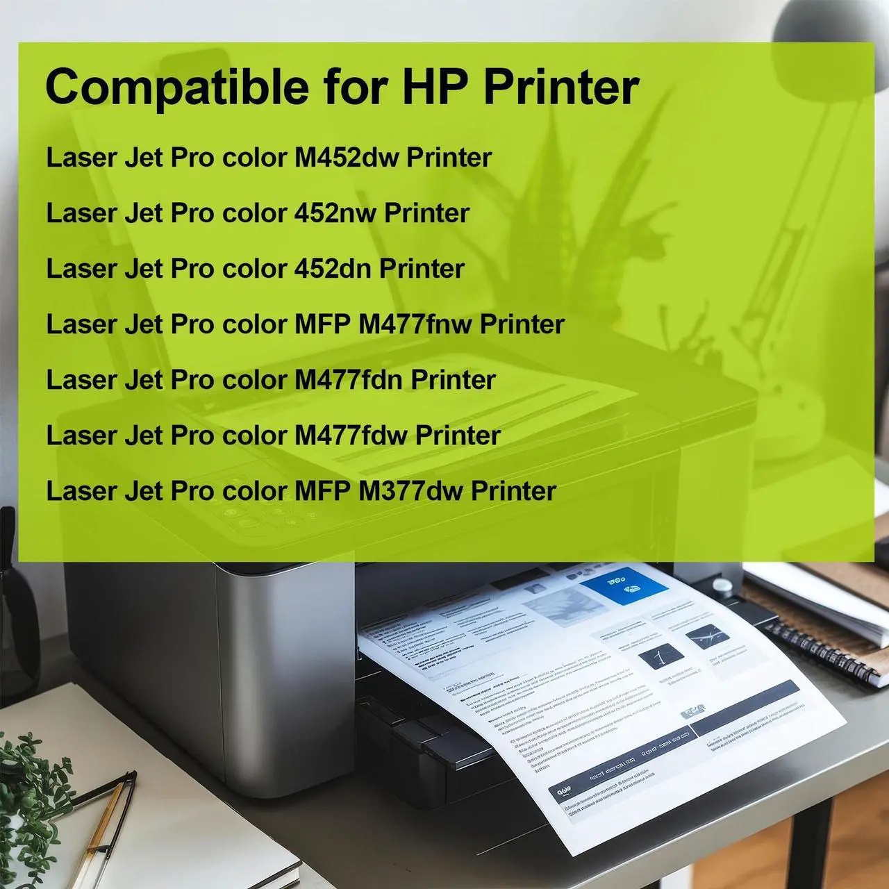 Alt view image 2 of 7 - greencycle 3 Pack 410X High-yield Compatible Toner Cartridge Replacement for HP 410X CF411X CF412X CF413X for Color M477fdw M477fdn MFPM477fnw M452dw Printer (1 Cyan 1 Yellow 1 Magenta)