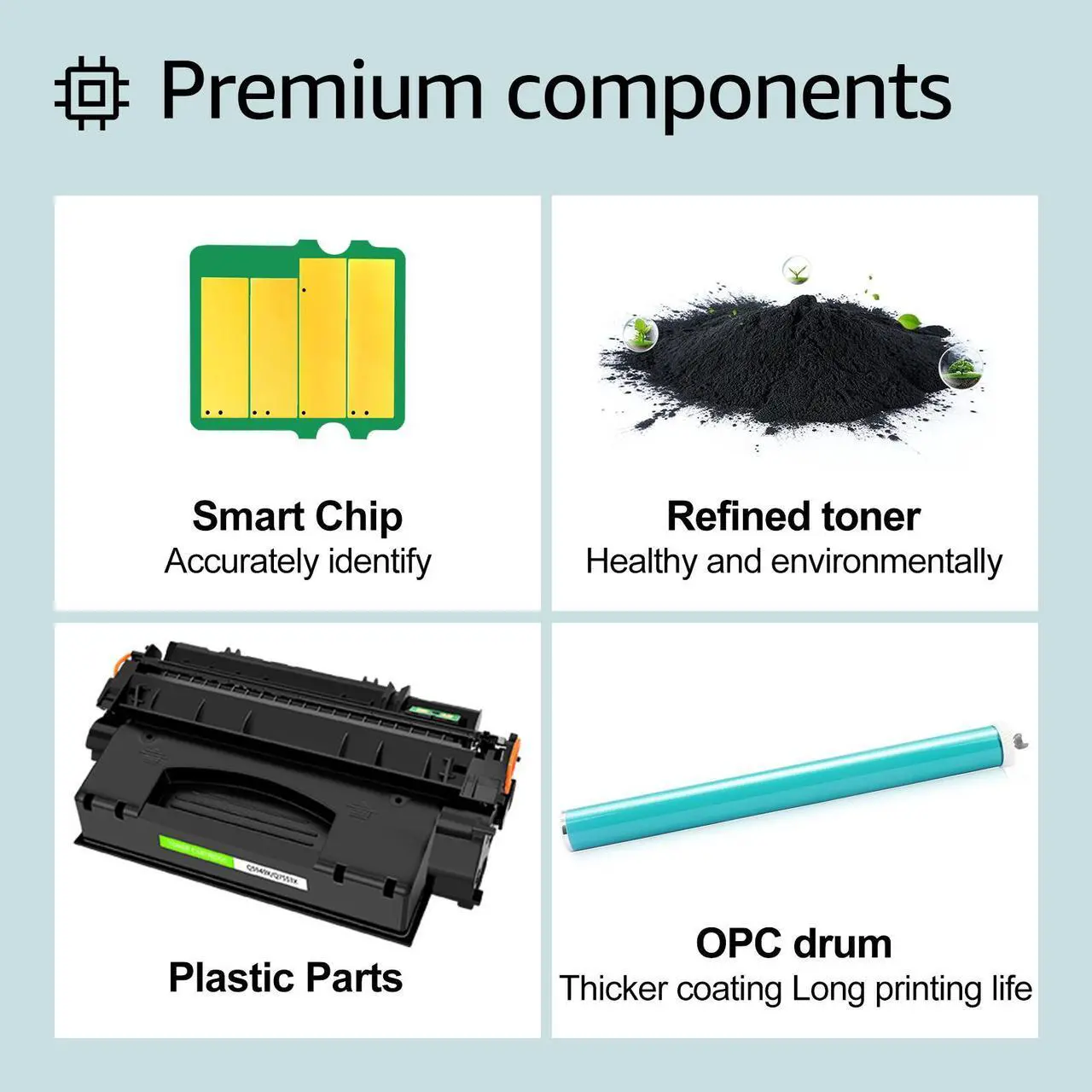 Alt view image 4 of 7 - greencycle Q5949X Compatible Toner Cartridge Replacement for HP 49X Q5949X 53X Q7553X Black Cartridge Laserjet 1320 1320n 1320nw 3390 3392 M2727nf P2015dn P2015 P2014 P2010 Series Printer (2Pk)