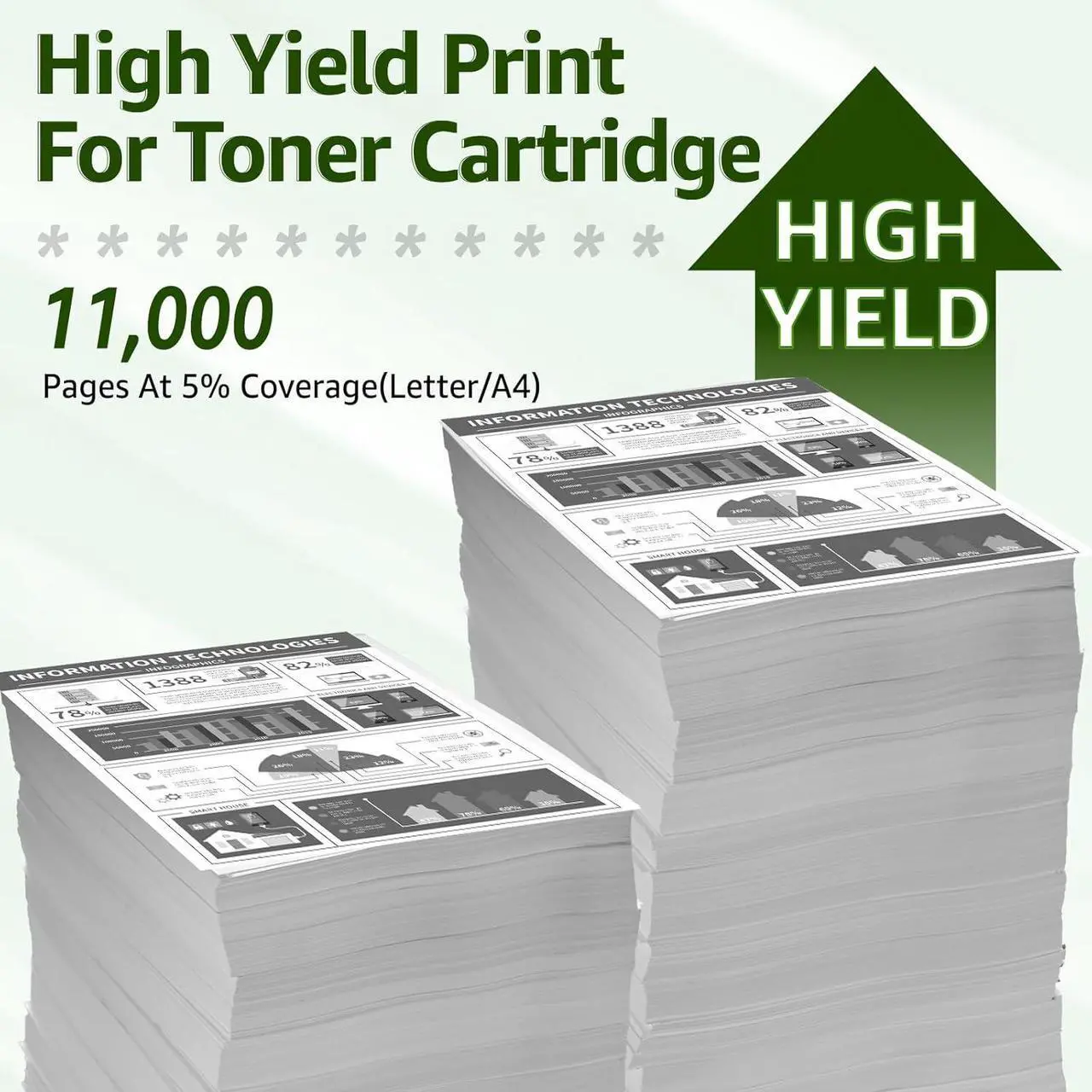 Alt view image 3 of 7 - greencycle CF237A Compatible Toner Cartridge Replacement for HP 37A CF237A 37X CF237X Black Cartridge Enterprise M607n M607dn M608n M608dn M608x M609 M609x MFP M631 M632 M631h M633fh Printer (1Pk)