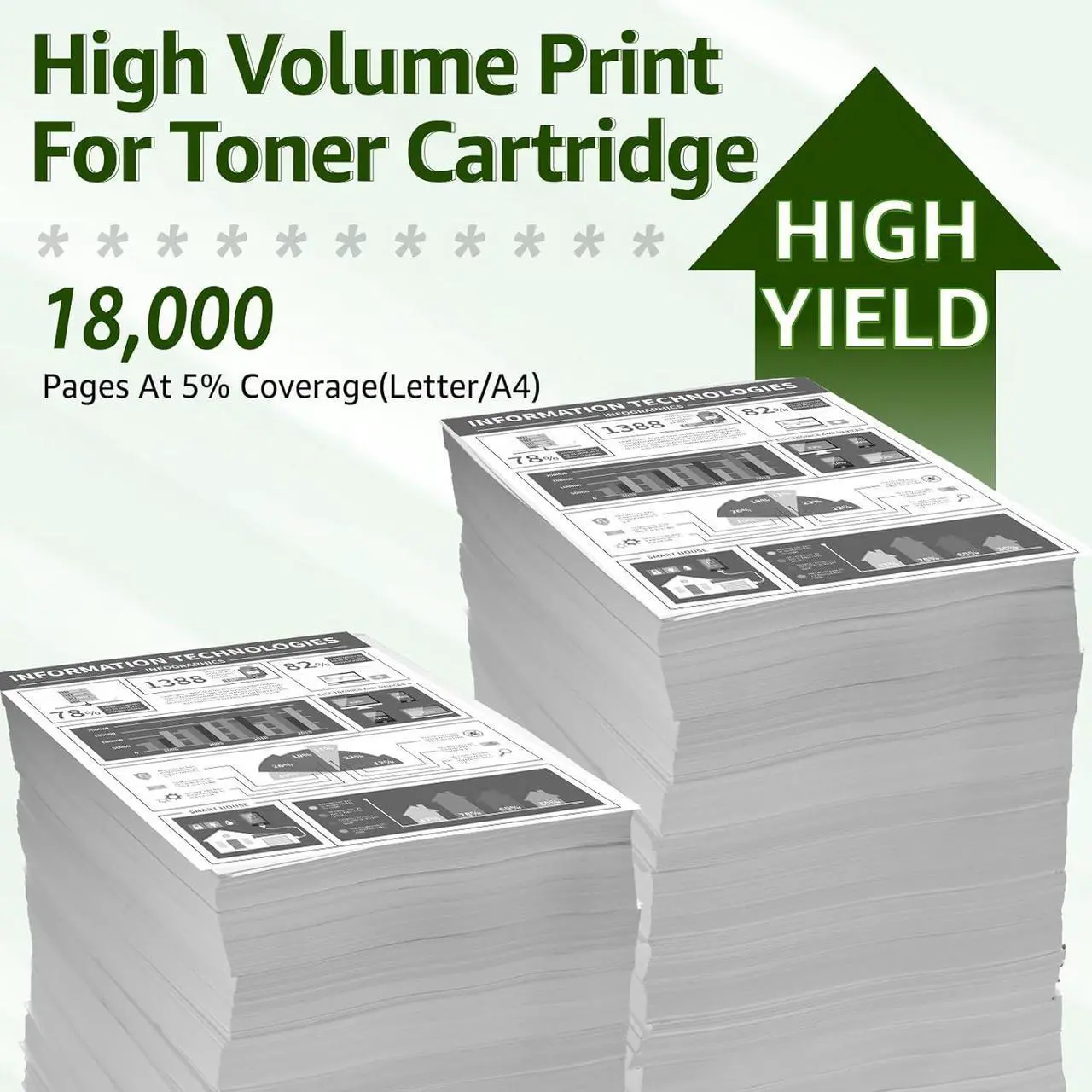 Alt view image 3 of 7 - greencycle CF287X Compatible Toner Cartridge Replacement for HP 87X CF287X 87A CF287A Black Cartridge Laserjet Enterprise M506 M506dn M506n M506x Pro M501 M501dn M527 M527dn Printer (1Pk)