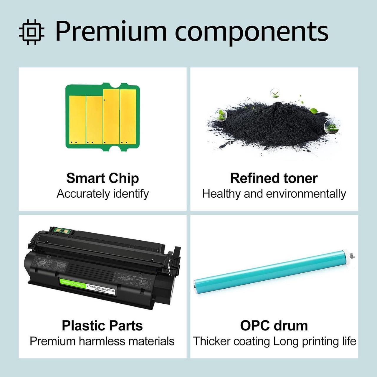 Alt view image 4 of 7 - greencycle C7115A Compatible Toner Cartridge Replacement for HP 15A C7115A 13A Q2613A Black Cartridge Laser Jet 1200 1220 1300 1150 3300 3310 3320 3330 3380 Printer (4Pk)