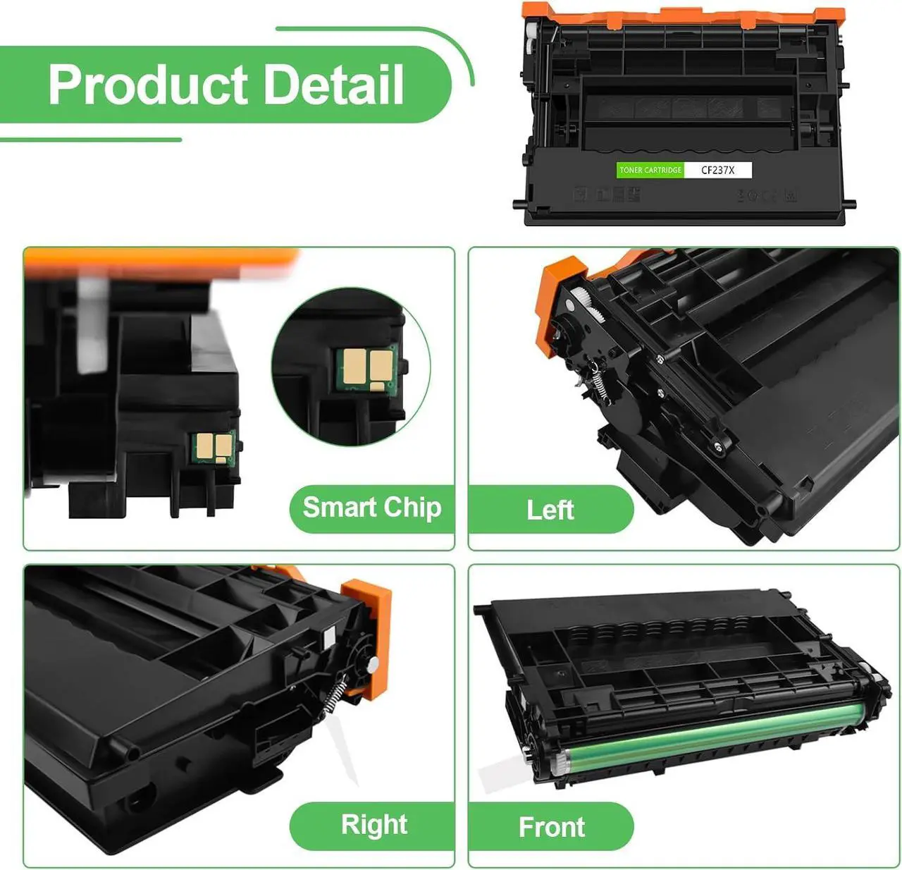 Alt view image 5 of 7 - greencycle CF237X Compatible Toner Cartridge Replacement for HP 37X CF237X 37A CF237A Black Cartridge Enterprise M608 M609 M608n M608dn M608x M609x MFP M631 M632 M633 Printer (2Pk)
