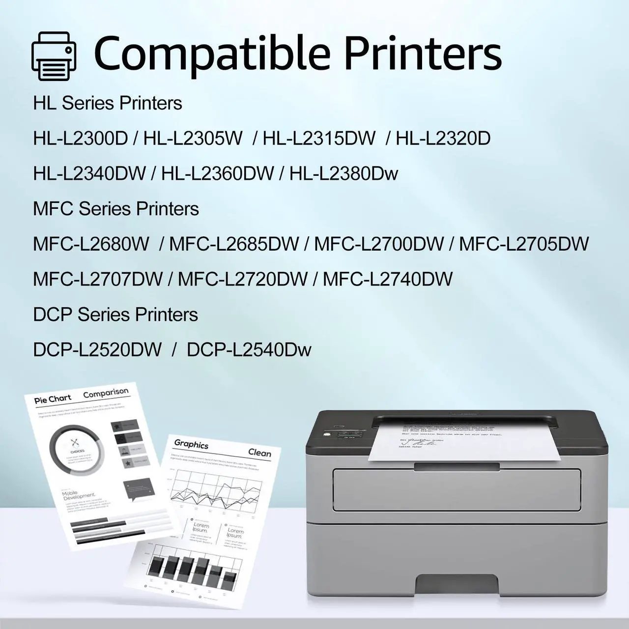 Alt view image 2 of 7 - GREENCYCLE Drum Unit Compatible for Brother DR-630 DR630 use in HL-L2300D DCP-L2520DW MFC-L2680W Printer (Black, 6 Pack)