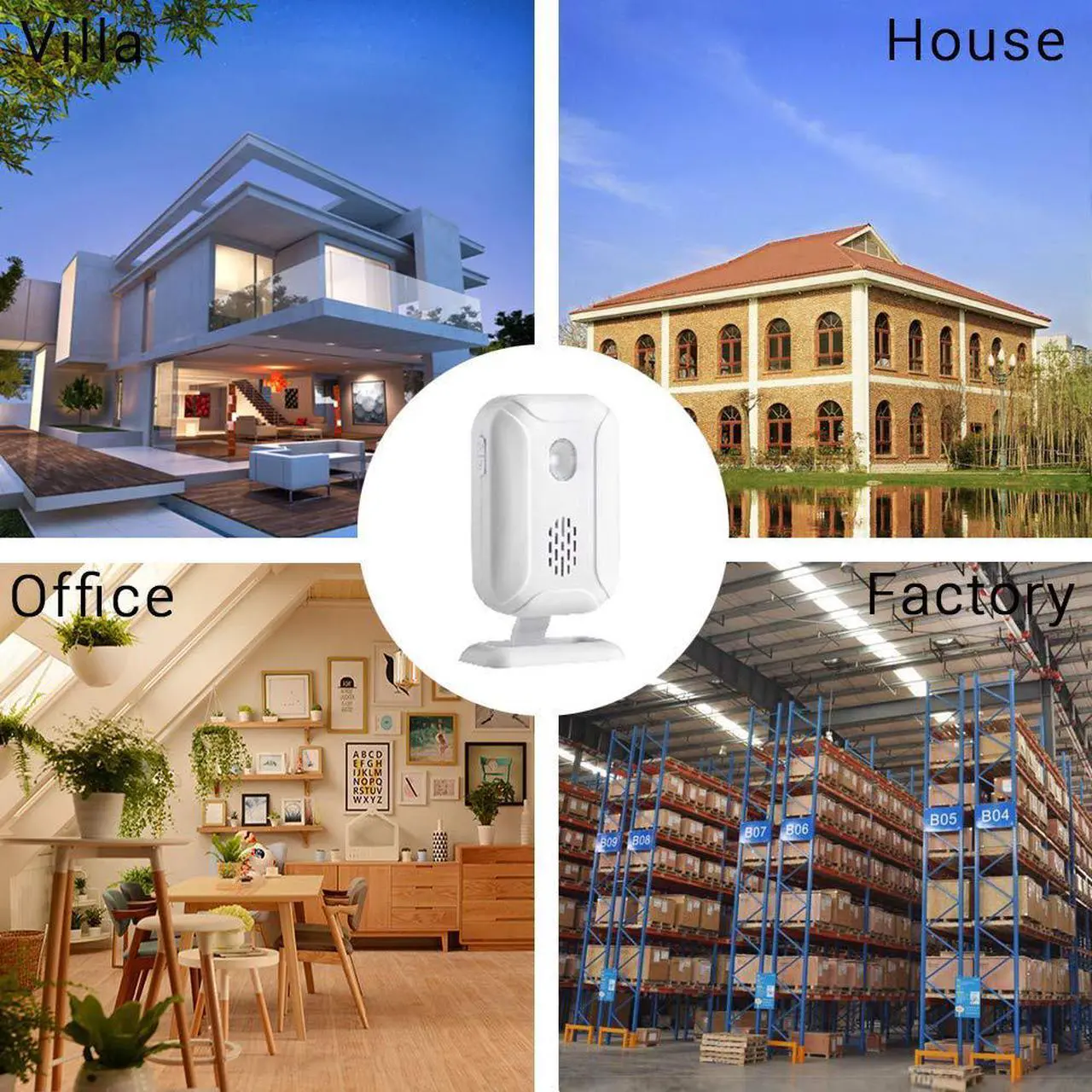 Alt view image 3 of 7 - GREENCYCLE Wireless Infrared Motion Detector Welcome Doorbell Visitor Entry Chime Home Security Alarm Shop Store Alert (1 Sensor,1 Alarm)