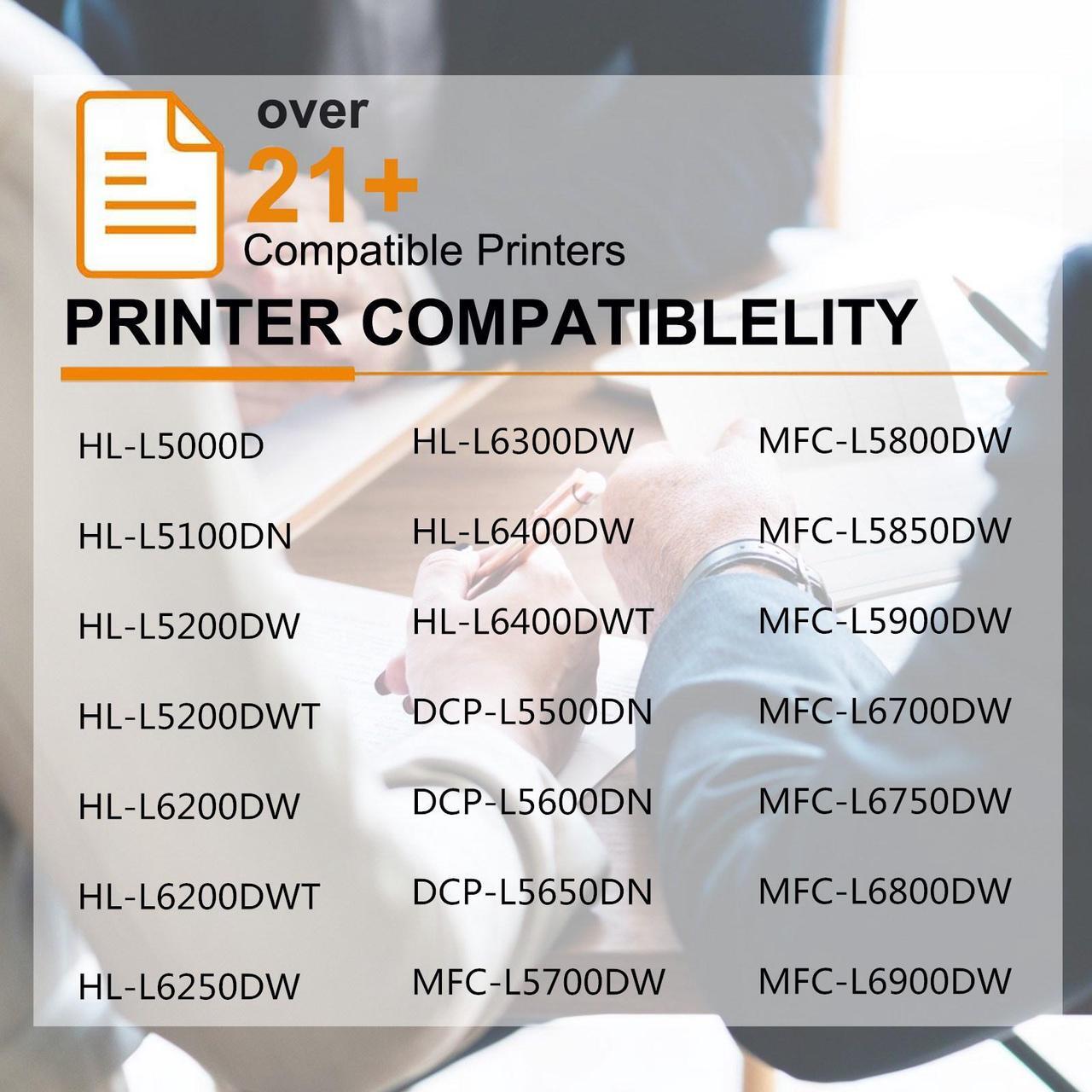 Alt view image 2 of 6 - GREENCYCLE 6 Pack TN850 TN-850 Black Toner Cartridge Compatible for Brother HL-L5000D DCP-L5500DN MFC-L6750DW Printer