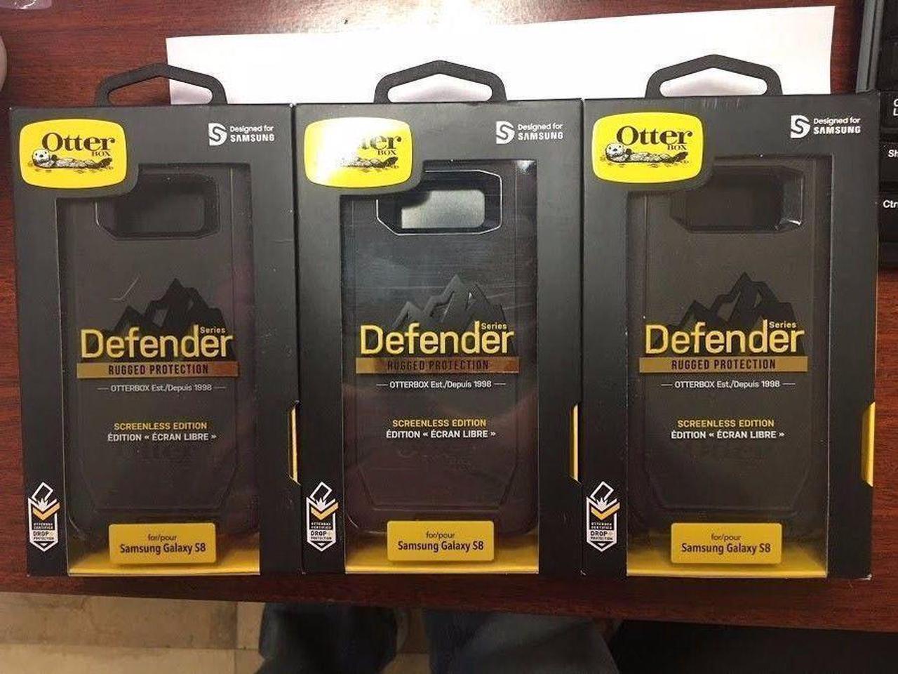 Alt view image 6 of 17 - Otterbox 77-54515 Black Defender Case for Galaxy Samsung GS8