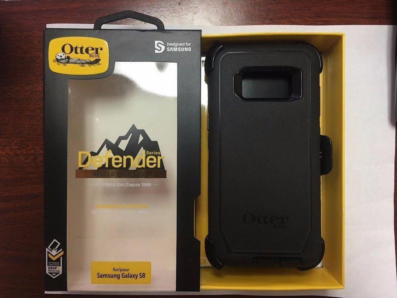 Alt view image 10 of 17 - Otterbox 77-54515 Black Defender Case for Galaxy Samsung GS8