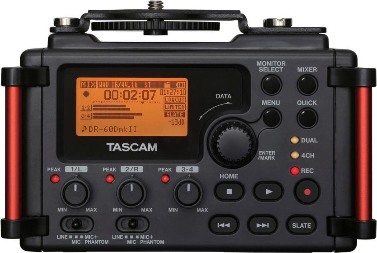 Alt view image 2 of 20 - Tascam DR-60D MKII Portable Recorder for DSLR #DR-60DMKII