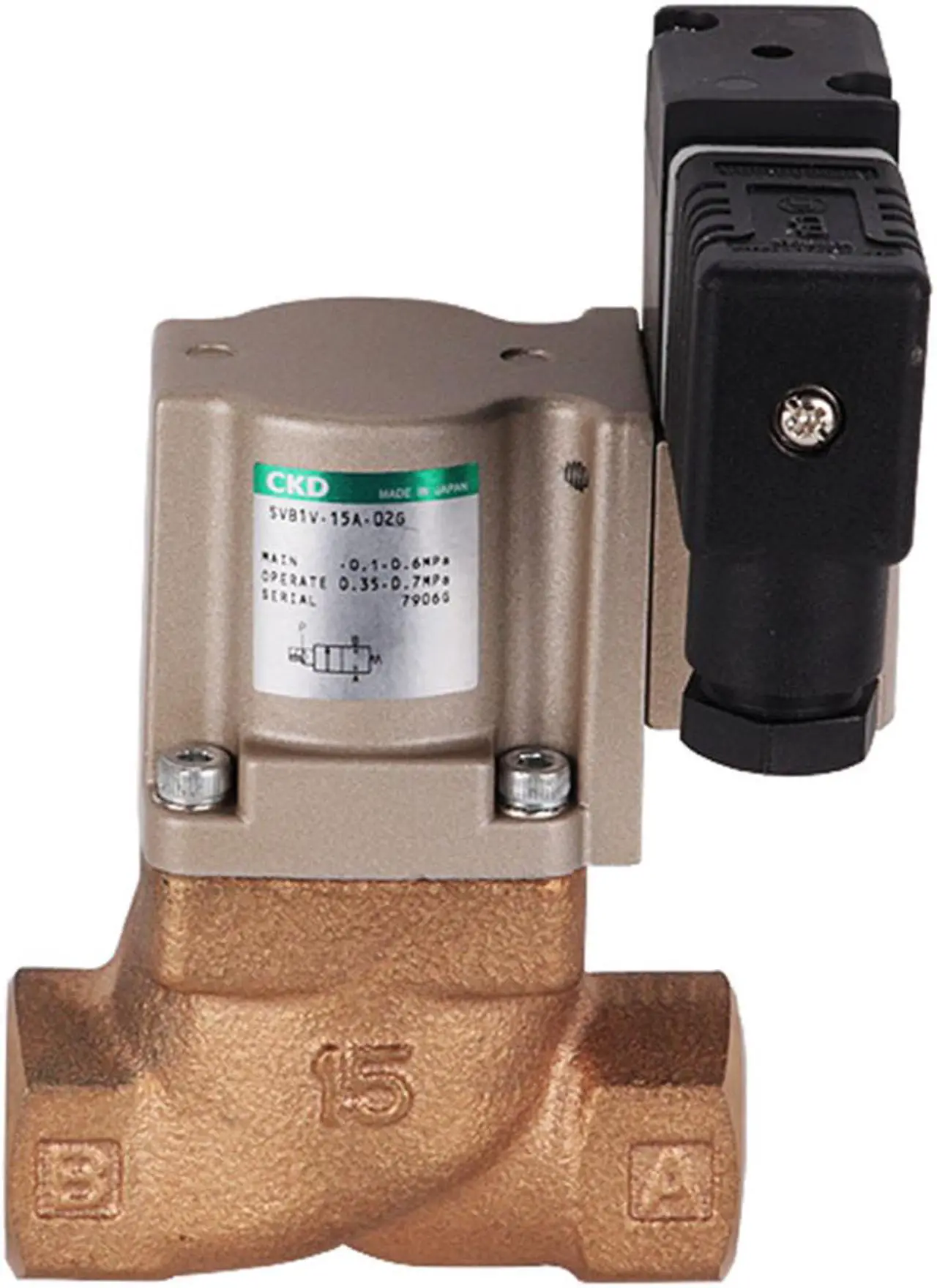 Main image of CKD SVB1A-10A-02H-DC24V Magnetic Valve Air Operated 2-Port Valve Cylinder