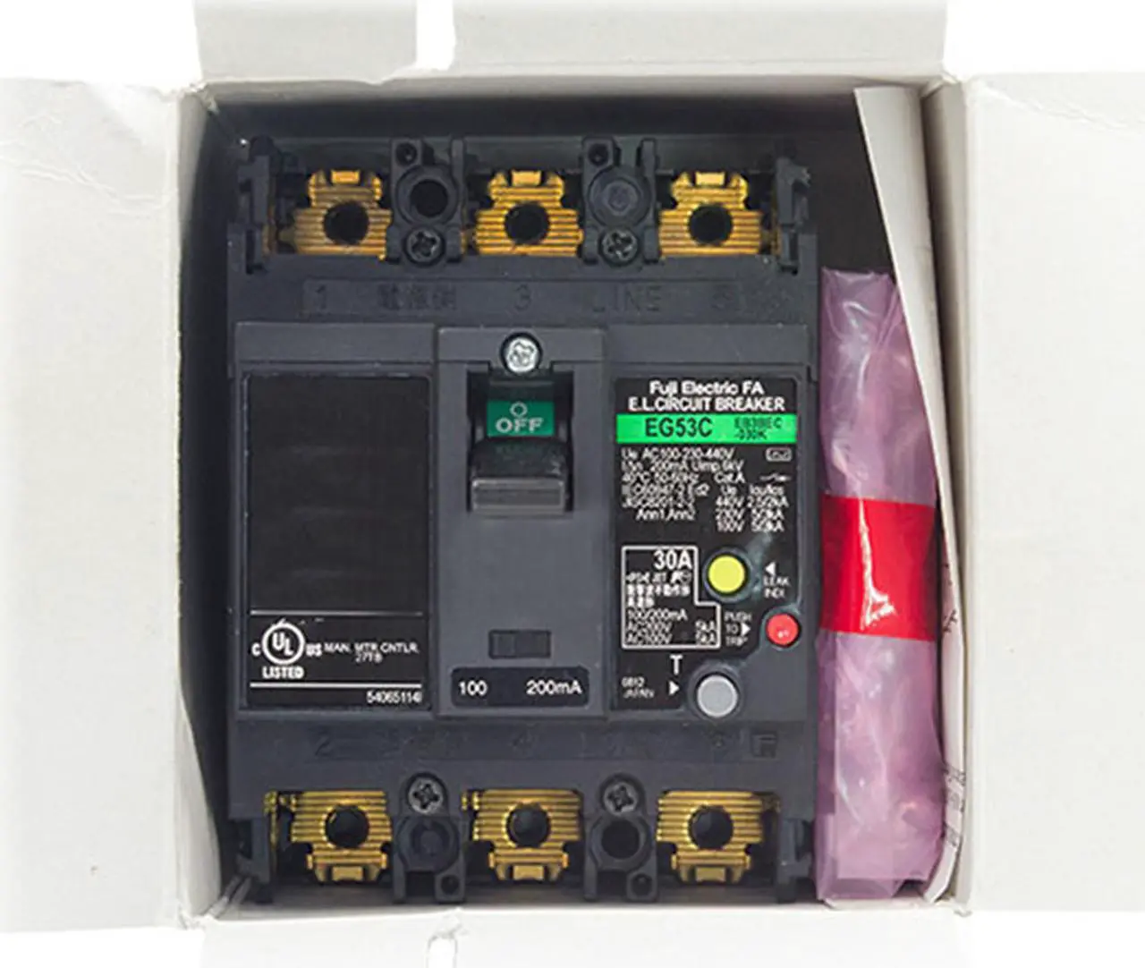 Alt view image 4 of 4 - FUJI SG53C Three-phase Leakage Protection Circuit Breaker 3P 30A
