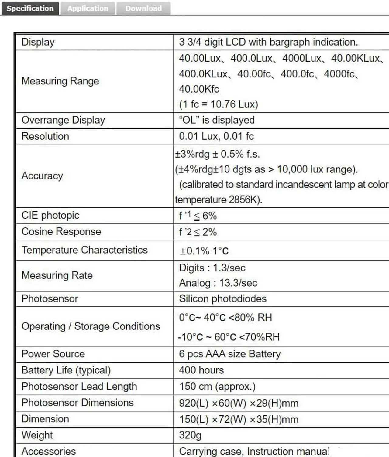 Alt view image 5 of 5 - TES-1335 Digital Light Meter Measuring Levels Ranging 0 to 400,000 Lux
