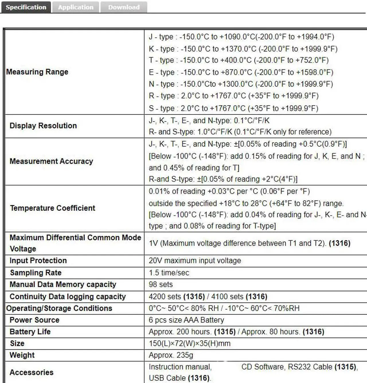 Alt view image 3 of 4 - TES-1315 K.J.E.T.R.S.N. Data-Logger Thermometer 7500 Data Logging capacity