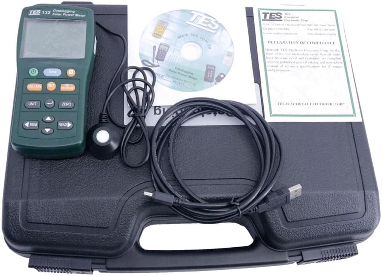 Alt view image 4 of 6 - TES-132 Solar Power Meter solar radiation measurement 2000W/m2 USB Data Logger