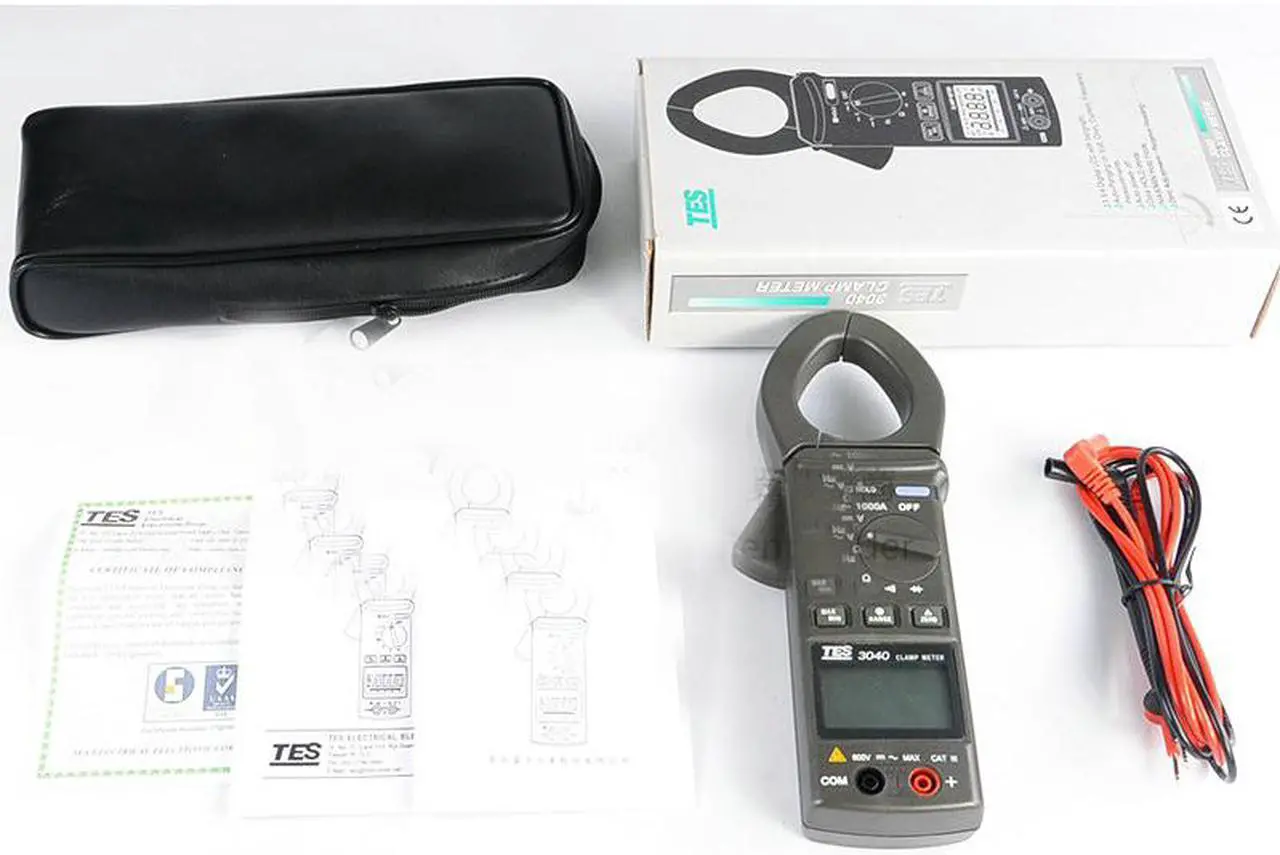 Alt view image 3 of 7 - TES-3040 Clamp Meter Digital LCD DATA Hold Mode Resistance 600V CAT III New