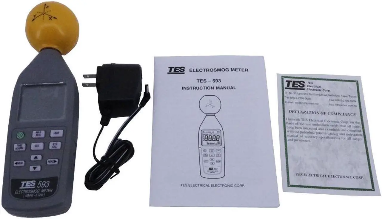 Alt view image 5 of 7 - TES-593 EMF Meter Triaxial Data Logger The Electromagnetic Radiation Detector