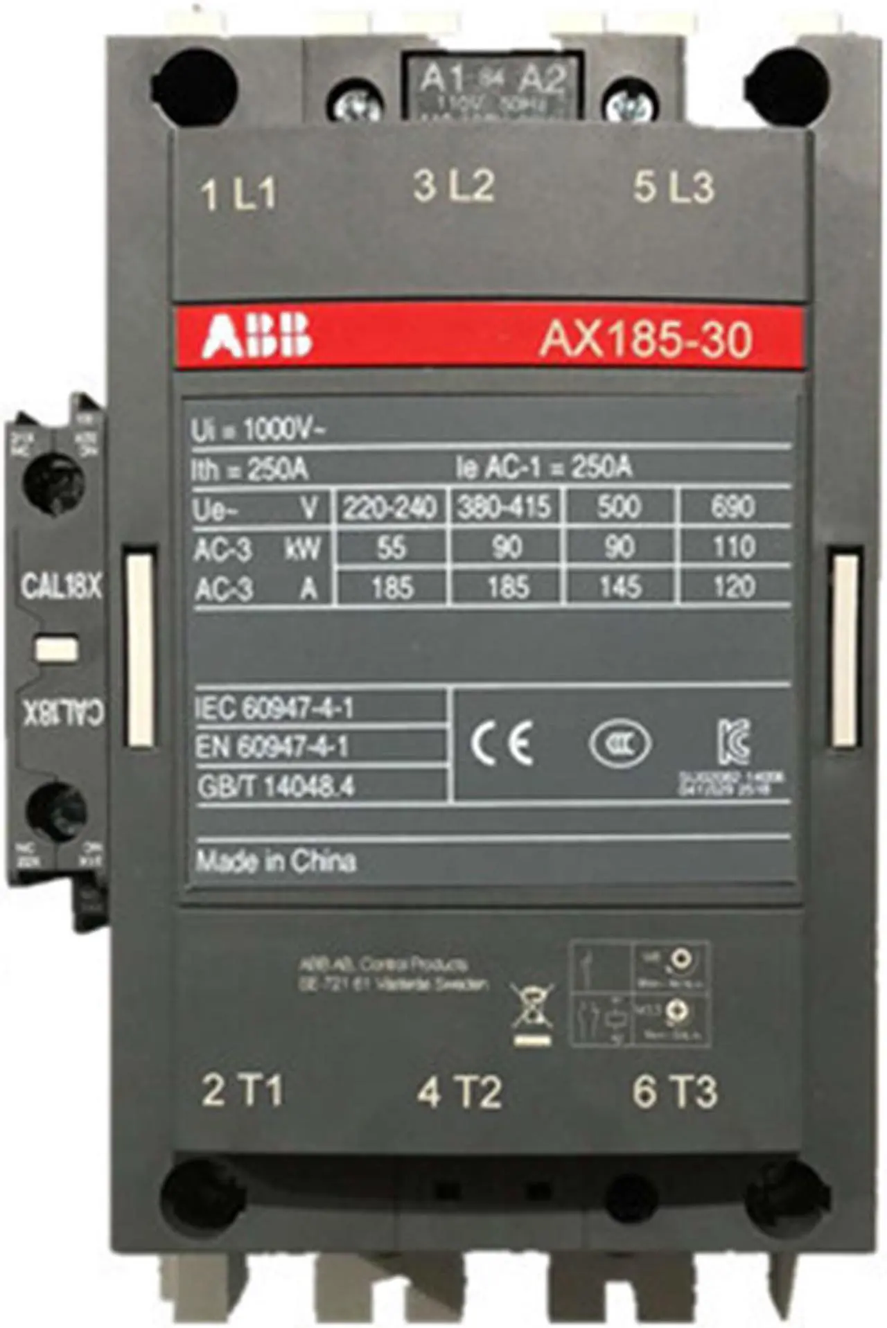 Alt view image 2 of 4 - ABB AX185-30-11-80 Block Contactors New