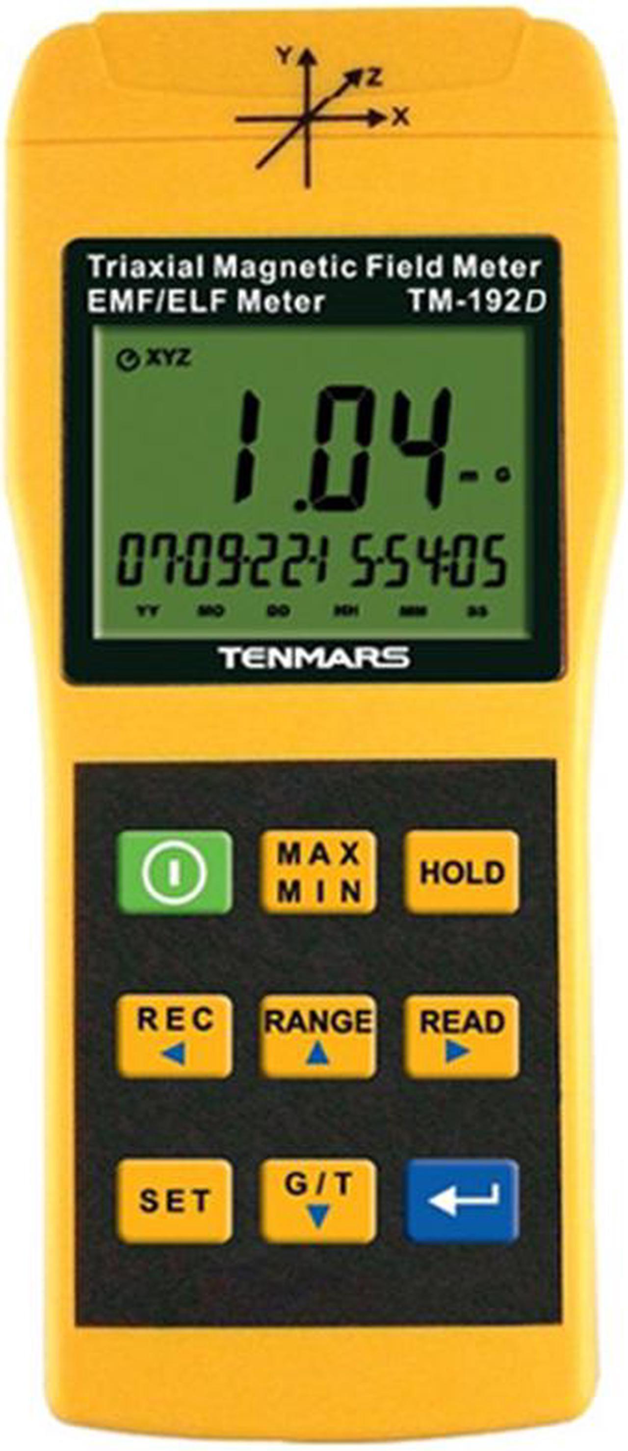 Main image of TENMARS TM-192D 3-Axis EMF Electromagnetic Magnetic Field Gauss Meter Tester