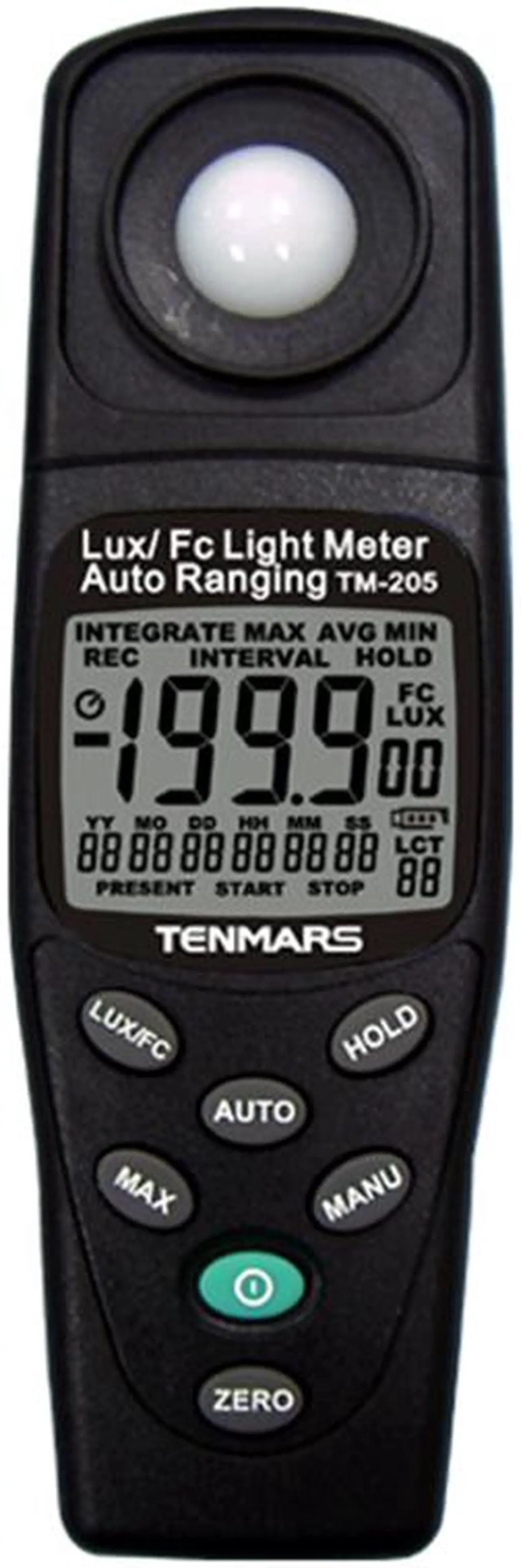 Main image of TENMARS TM-205 Auto Ranging Light Meter LCD LUX Meter Max/ Data Hold