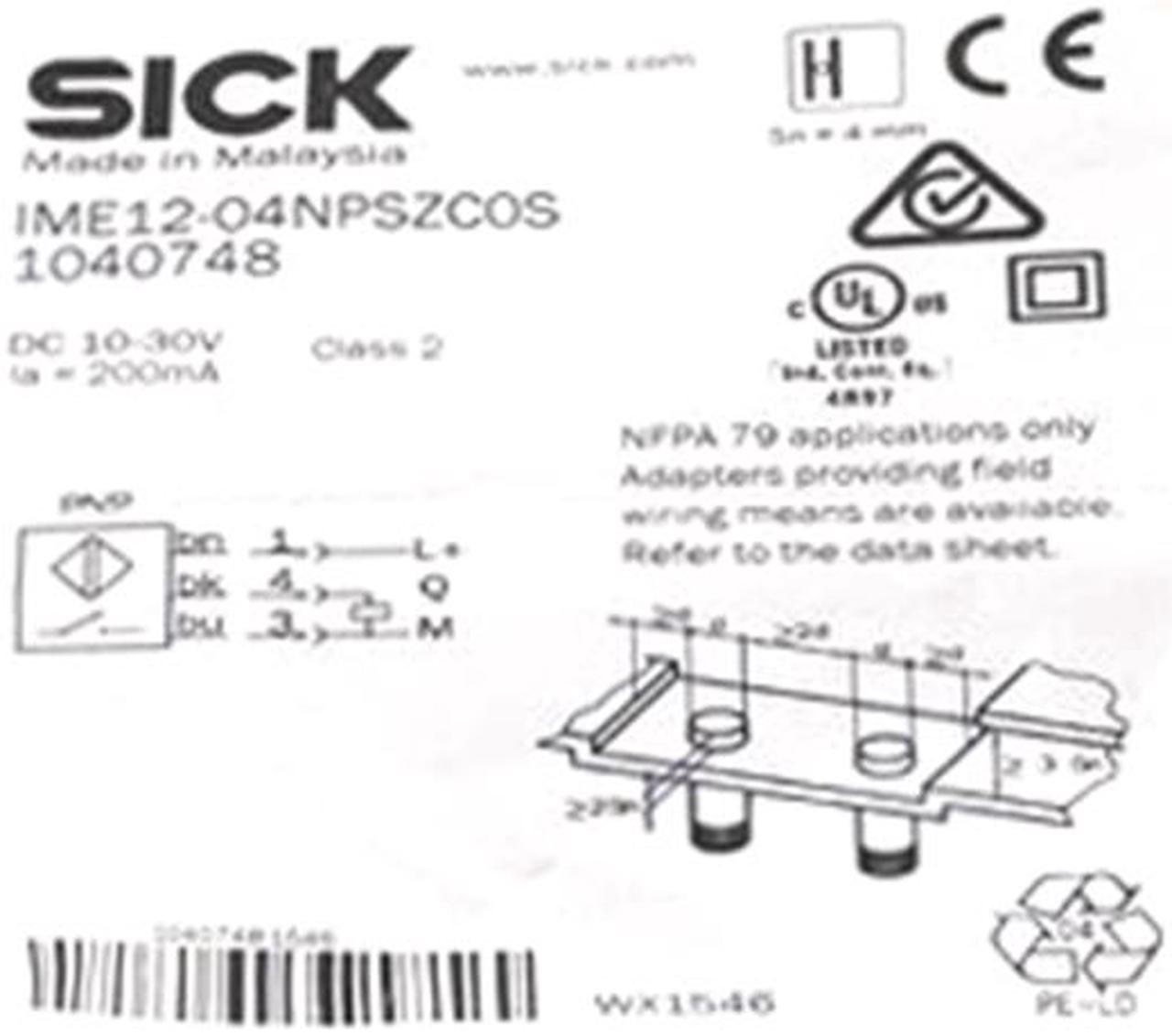 SICK  IME12-04NPSZCOS Inductive proximity sensors ,PNP,New