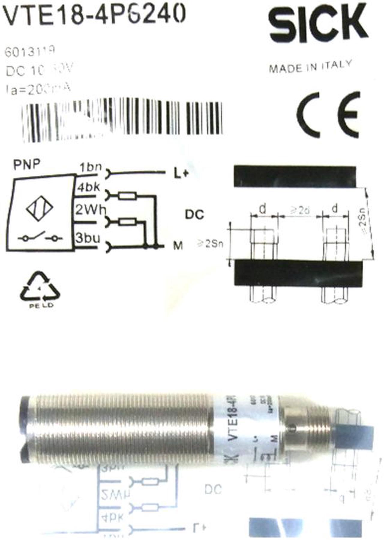 SICK  VTE18-4P2640 Photoelectric proximity sensor PNP,New