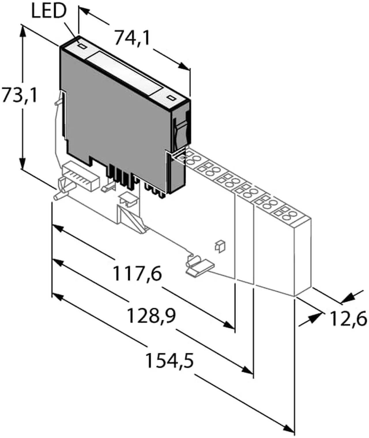 Alt view image 3 of 3 - TURCK BL20-PF-120/230VAC-D BL20 electronic module