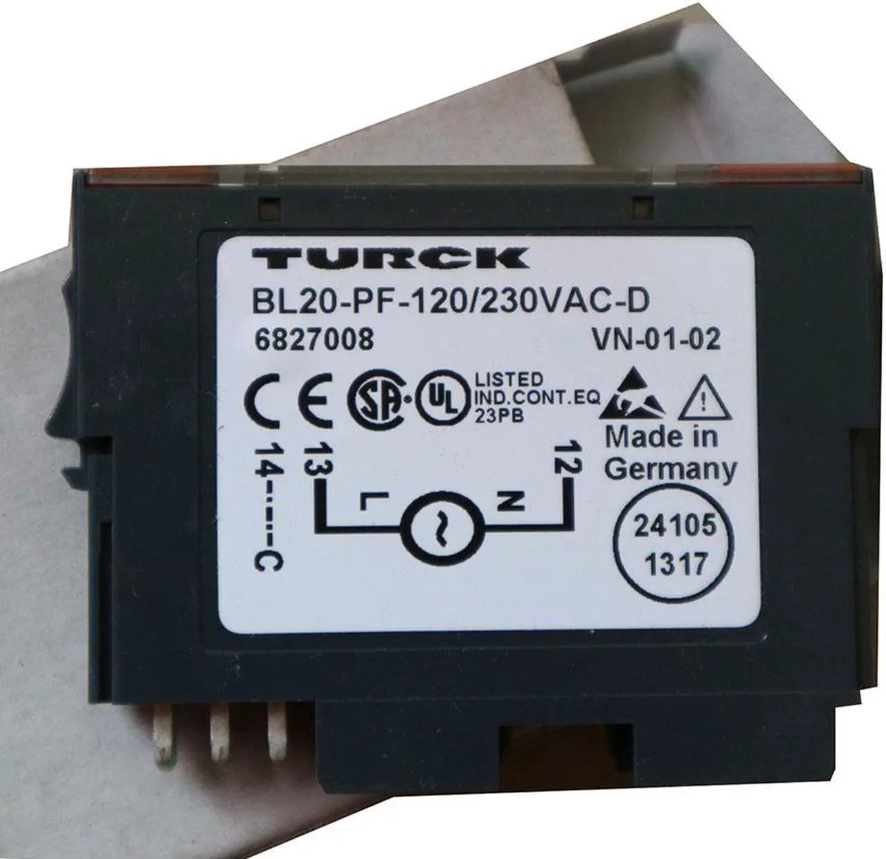 Main image of TURCK BL20-PF-120/230VAC-D BL20 electronic module