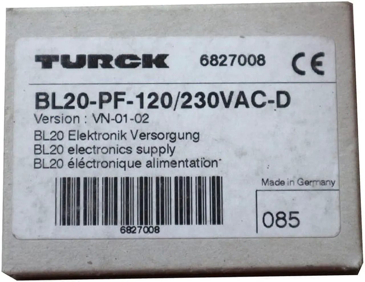 Alt view image 2 of 3 - TURCK BL20-PF-120/230VAC-D BL20 electronic module