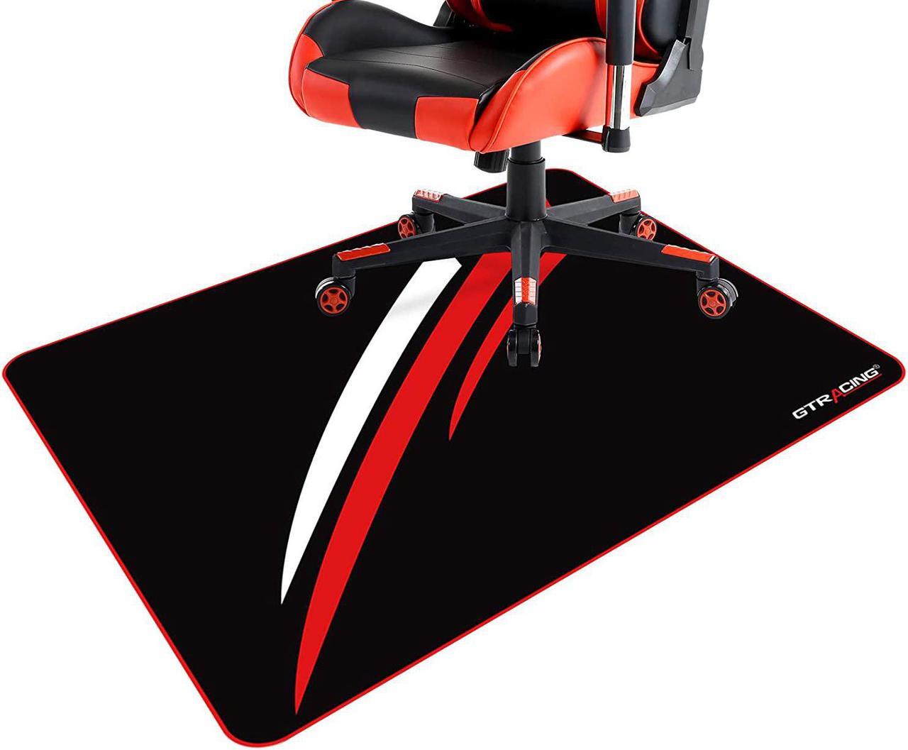 Main image of GTRACING Gaming Chair Mat for Hardwood Floor 43 x 35inch Office Computer Gaming Desk Chair Mat for Hard Floor Small Red