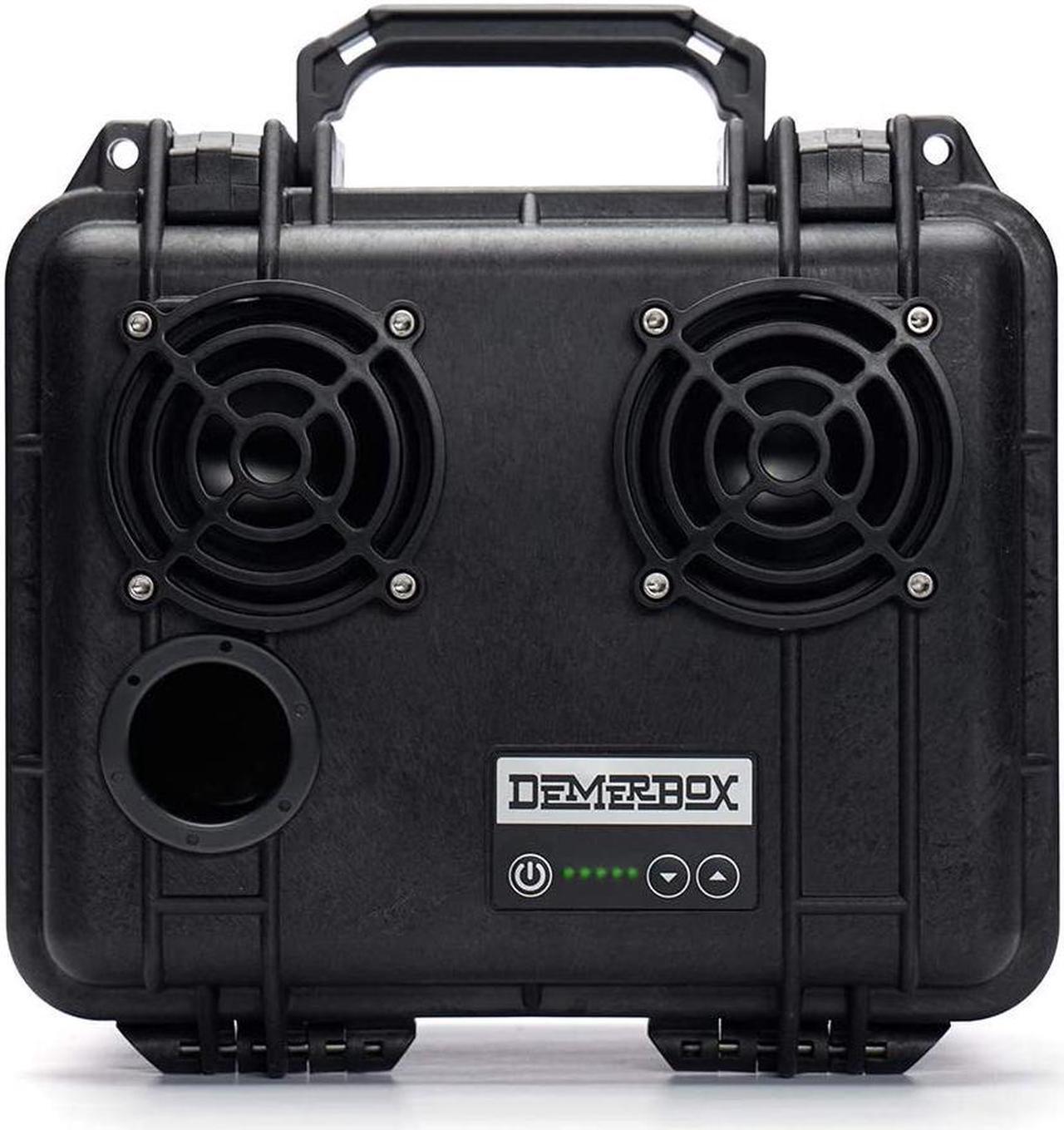 Main image of DemerBox: Waterproof, Portable, and Rugged Outdoor Bluetooth Speakers. Loud Sound+Deep Bass, 40+ hr Battery Life, Dry Box + USB Charging, Built to Last + Fully Serviceable  (Black)