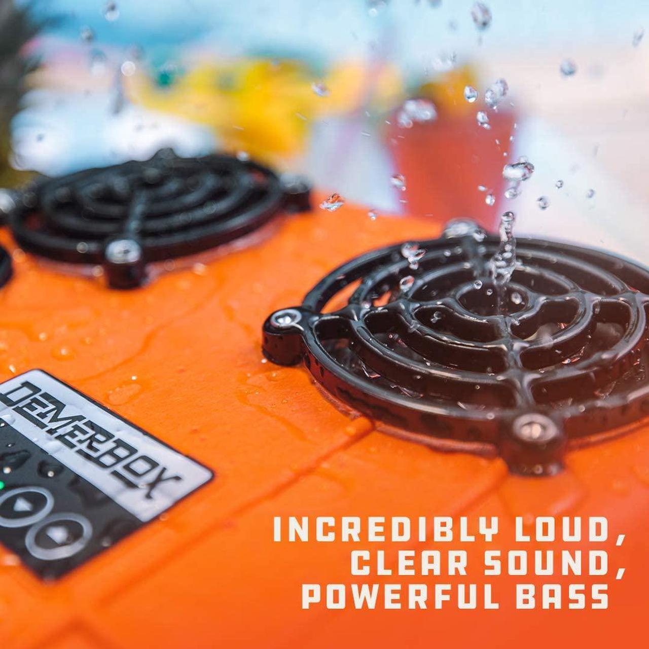 Alt view image 5 of 7 - DemerBox: Waterproof, Portable, and Rugged Outdoor Bluetooth Speakers. Loud Sound+Deep Bass, 40+ hr Battery Life, Dry Box + USB Charging, Built to Last + Fully Serviceable  (Black)