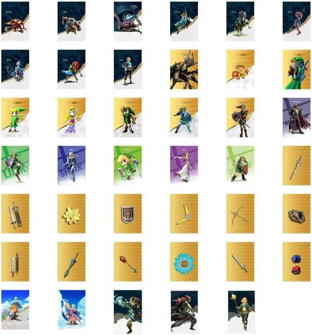 Main image of 41x Set Mini NFC Cards BOTW TOTK Zelda Tears of the Kingdom Breath of the Wild