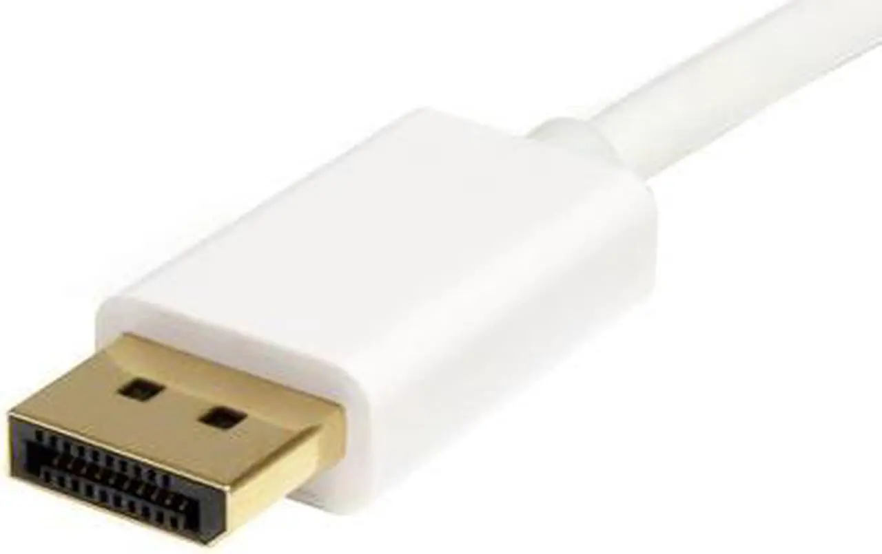 Alt view image 2 of 3 - 2m (6 ft) White Mini DisplayPort to DisplayPort 1.2 Adapter Cable M/M - DisplayPort 4k