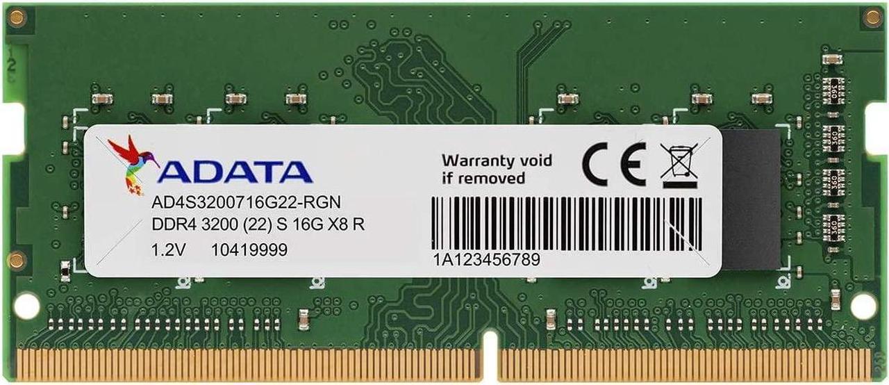 ADATA 32GB 260-Pin DDR4 SO-DIMM DDR4 3200 (PC4 25600) Laptop Memory Model AD4S320032G22-SGN