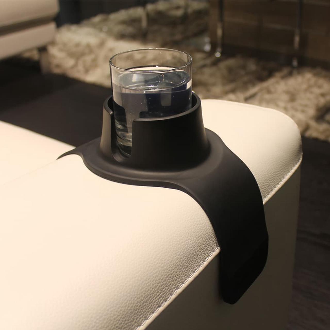 Alt view image 2 of 18 - CouchCoaster Weighted Drink Holder One Size Fits All Drinks, Mocha Brown