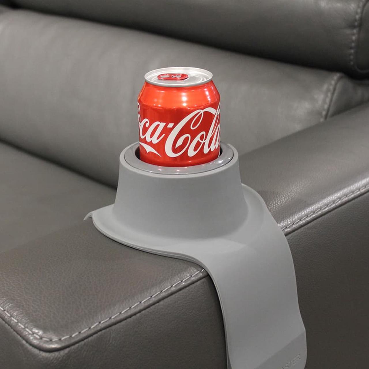 Alt view image 3 of 18 - CouchCoaster Weighted Drink Holder One Size Fits All Drinks, Mocha Brown