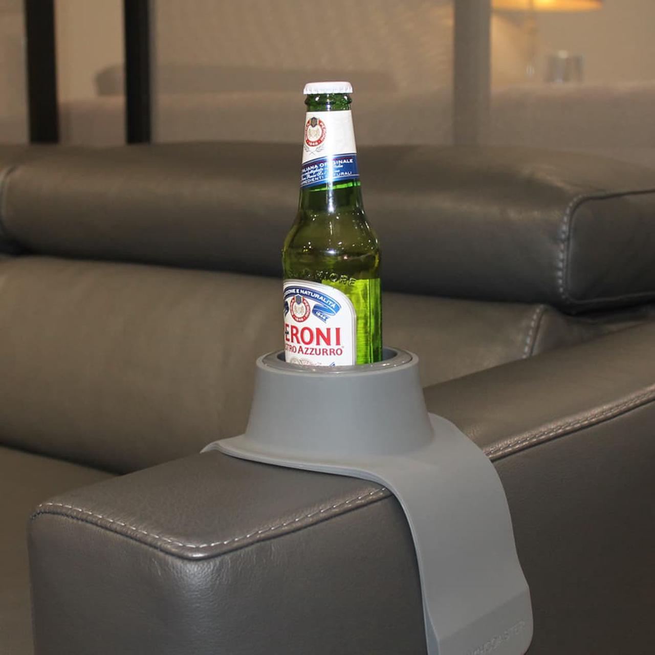 Alt view image 4 of 18 - CouchCoaster Weighted Drink Holder One Size Fits All Drinks, Mocha Brown