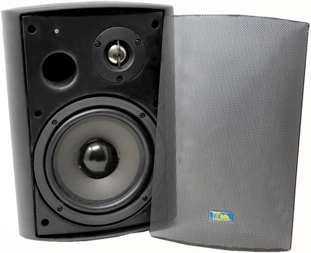 Alt view image 2 of 13 - TIC ASP120-B 6.5" Weather-Resistant Outdoor Patio Speakers with 70v Switch (Pair) - Black