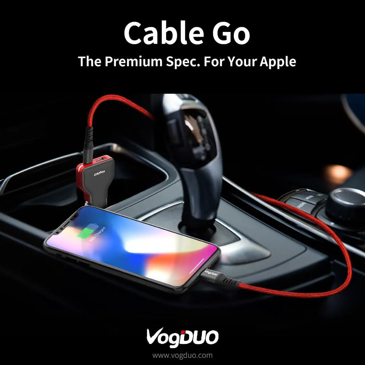 Alt view image 7 of 7 - VogDUO, MFi Certified, USB-C to Lightning Cable, 6ft, Durable and Fast Charging Cable, Reinforced Cable Joints, Tangle Resistant Design, for iPhone XR/Xs/ 11/11 Pro