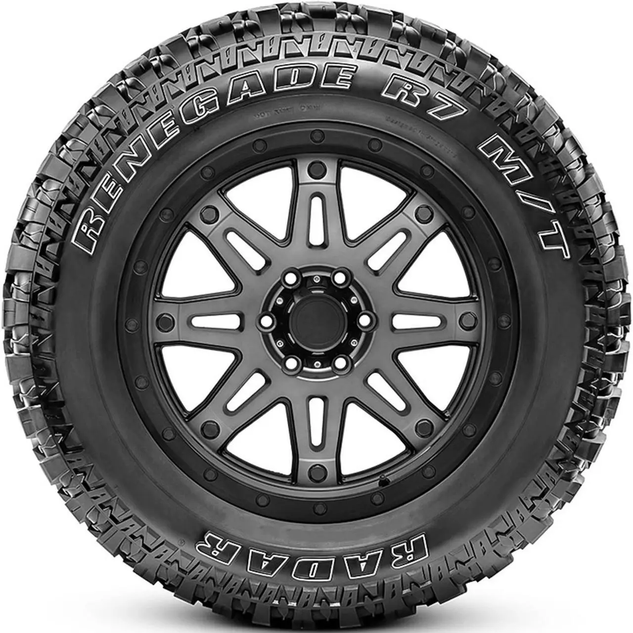 Alt view image 13 of 13 - 1 New Radar Renegade R-7 M/T LT245/75R16 E 120/116Q OWL  Tires