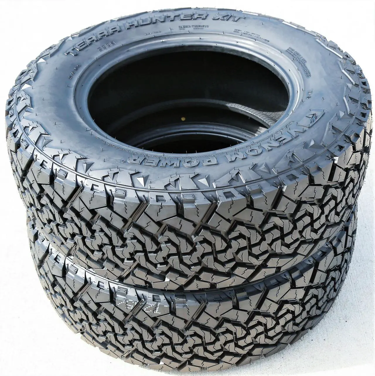 Alt view image 4 of 8 - Venom Power Terra Hunter XT XT All-Terrain Mud Light Truck Radial Tire-LT22575R16 2257516 22575-16 115112S Load Range E LRE 10-Ply BSW Black Side Wall